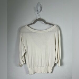 Line + Dot Low Back Ivory Sweater